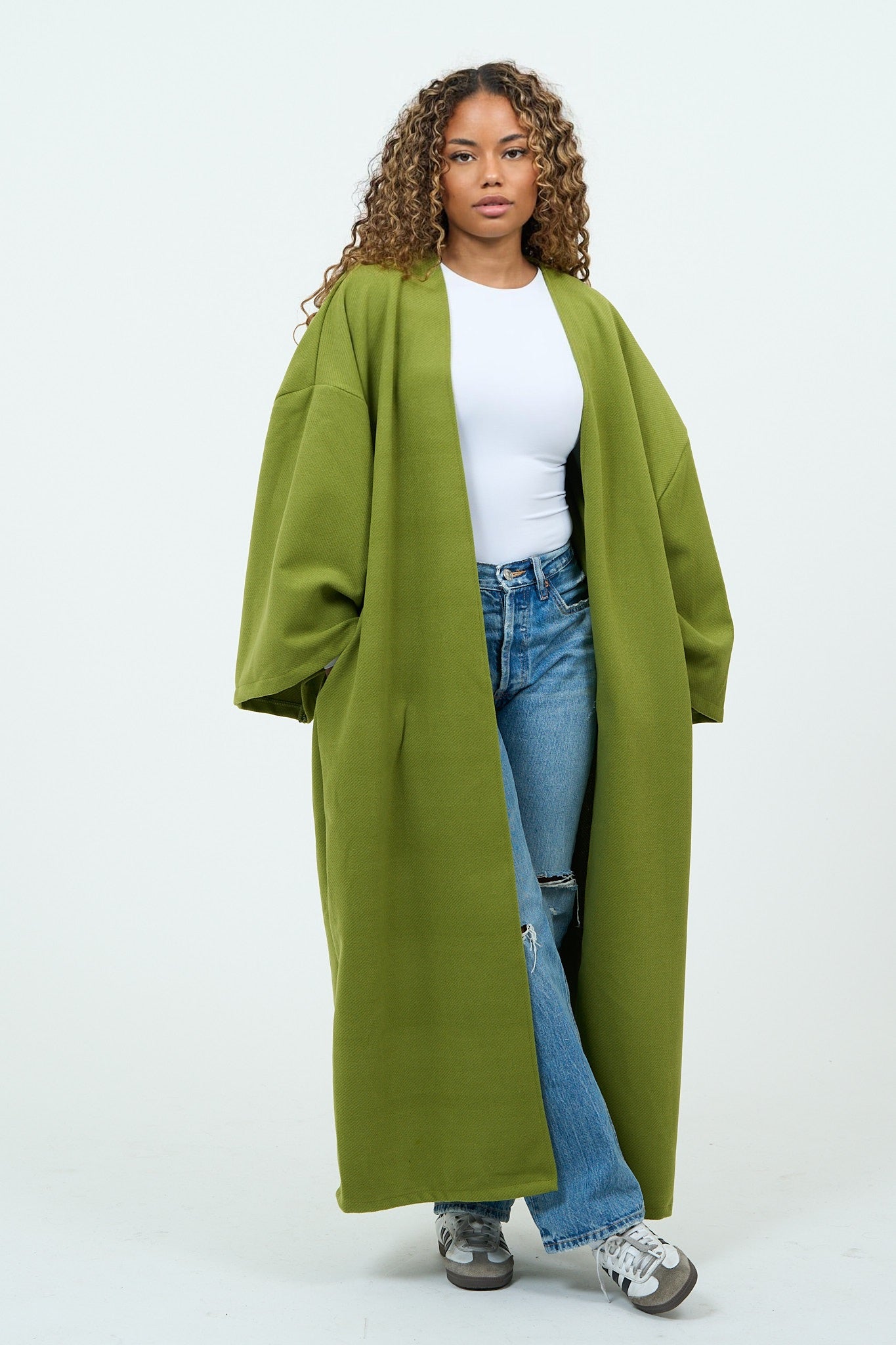 Basic Pistachio Thick Kimono