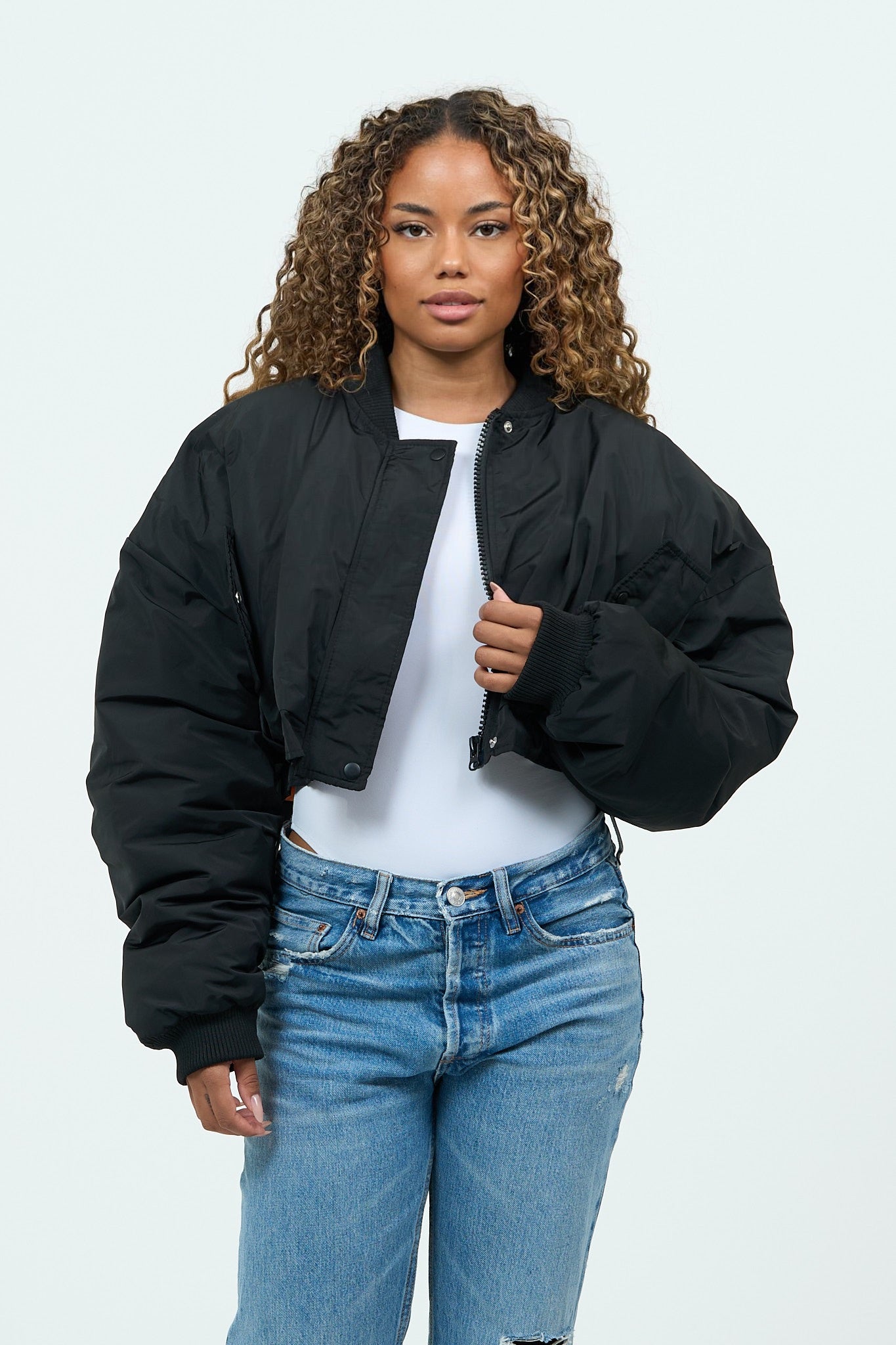 Oversized Cropped Bomberjacket