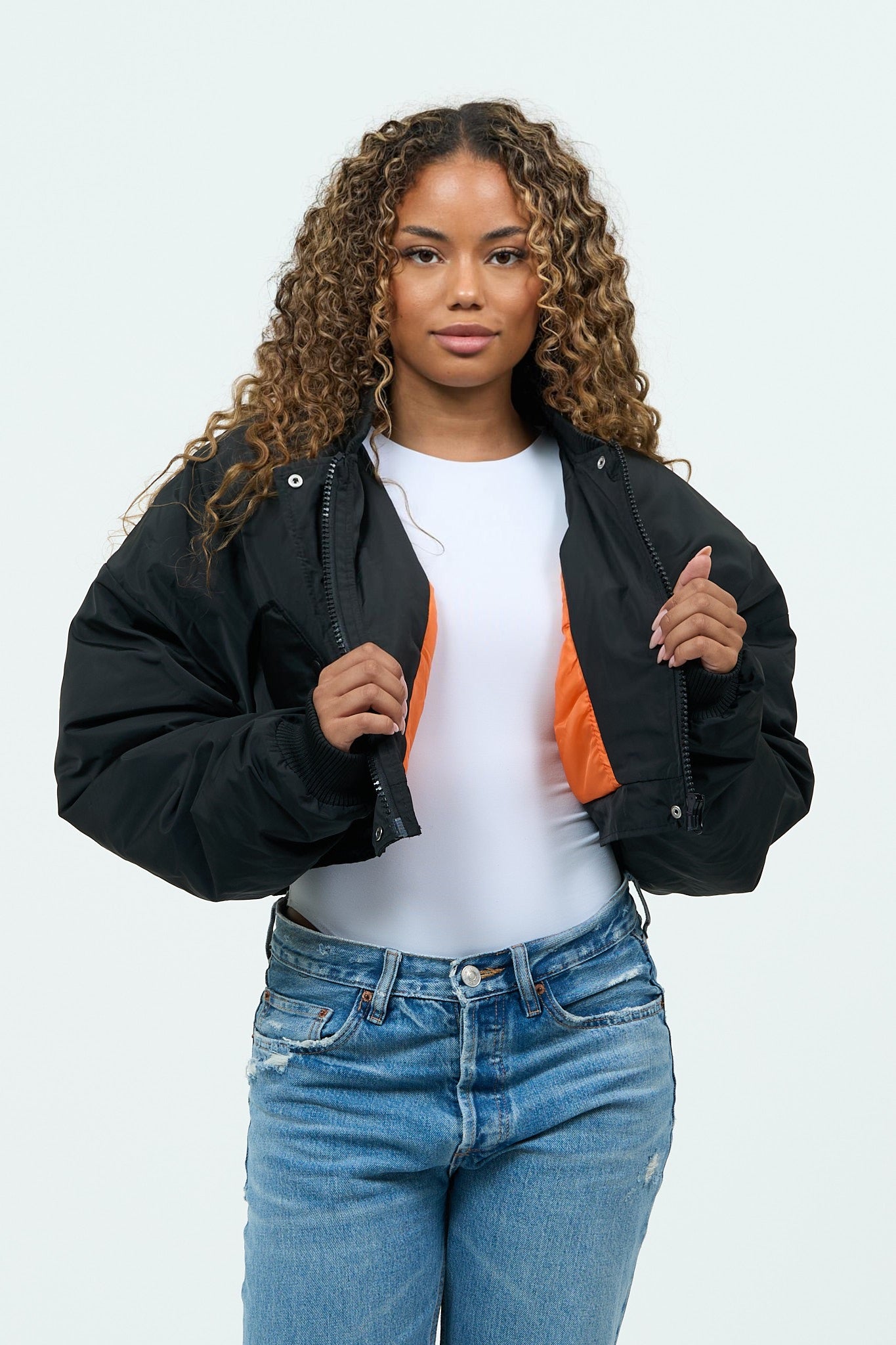 Oversized Cropped Bomberjacket